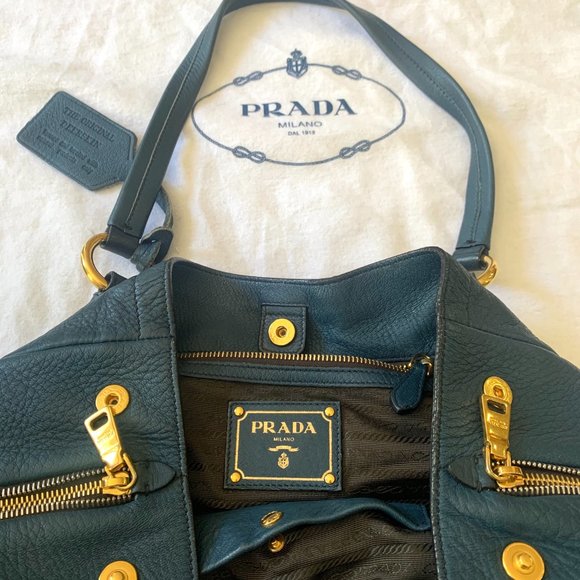 Prada Cervo Leather Expandable Tote - Picture 6 of 13